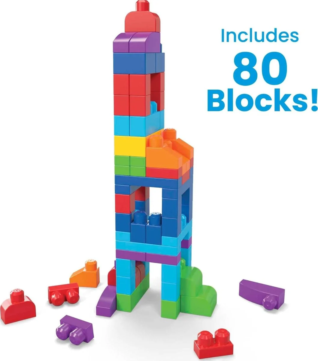 Fisher-Price Mega Bloks First Builders Big Building Bag 80 pcs DCH63 - Image 4