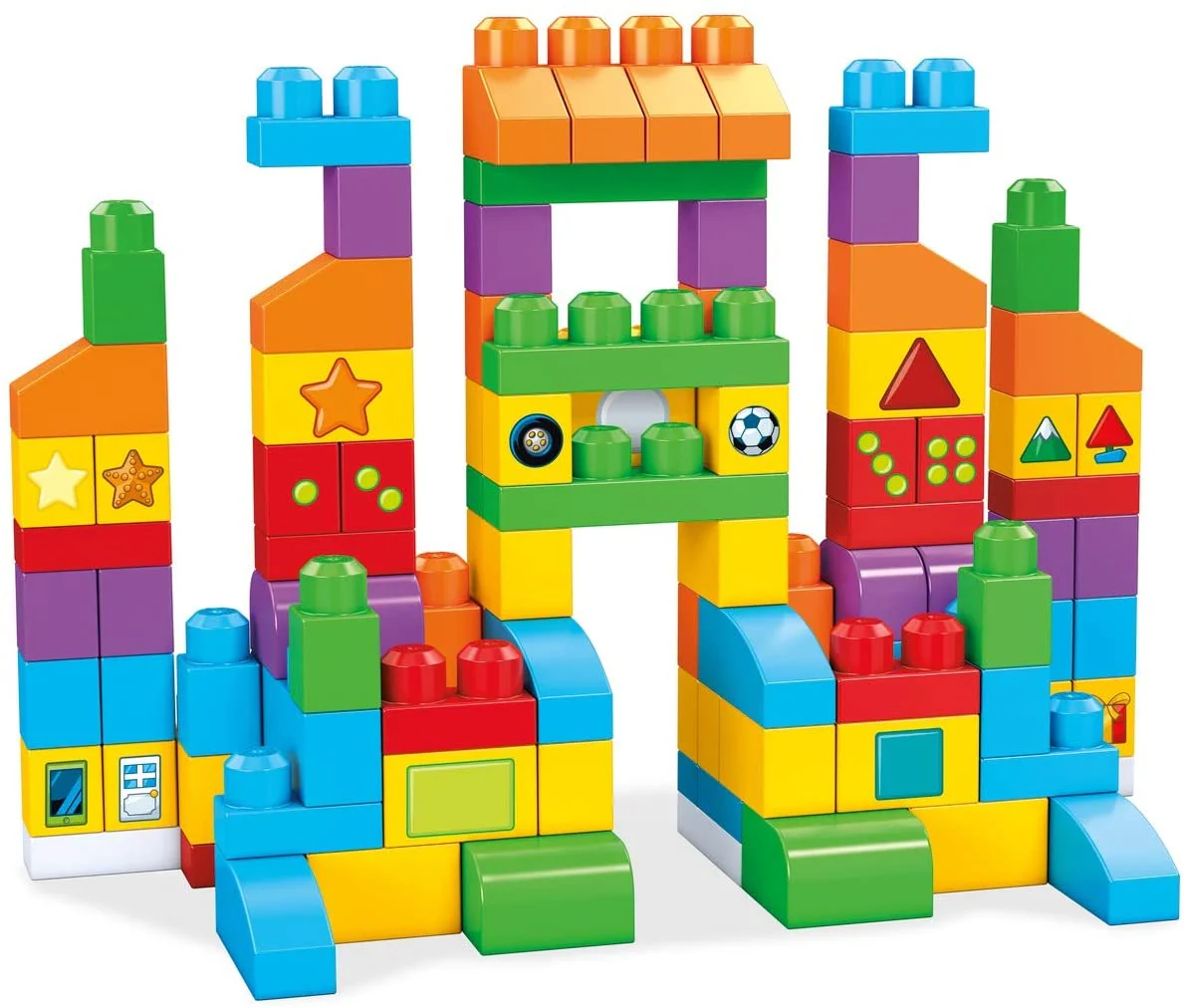 Fisher-Price Mega Bloks Lets Get Learning Bag 150 Pieces FVJ49 - Image 4