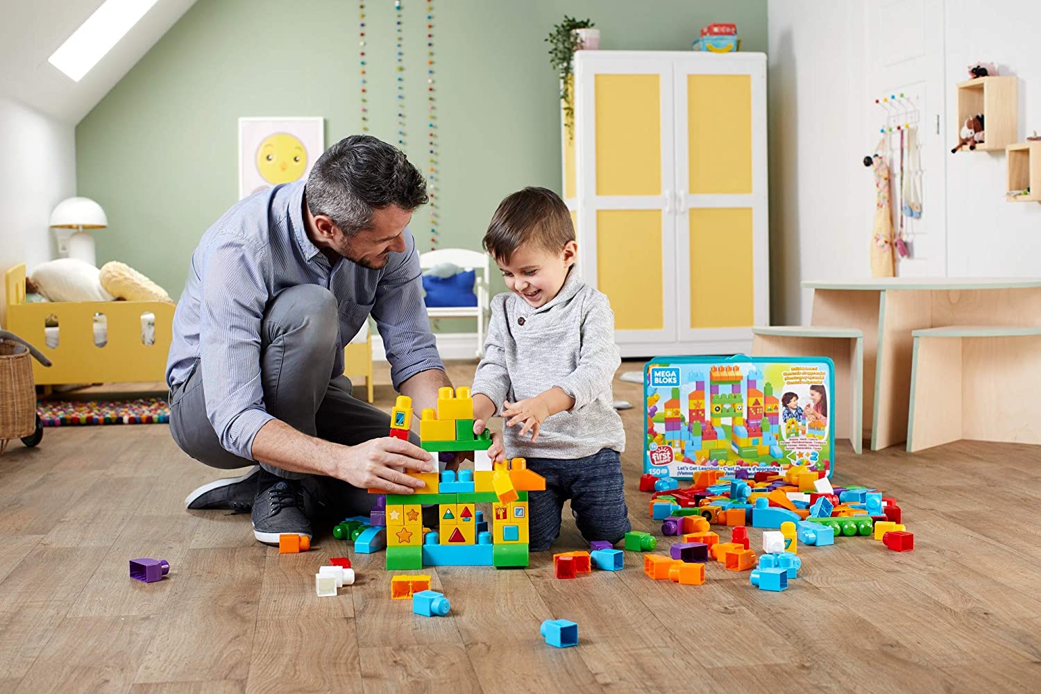 Fisher-Price Mega Bloks Lets Get Learning Bag 150 Pieces FVJ49 - Image 5