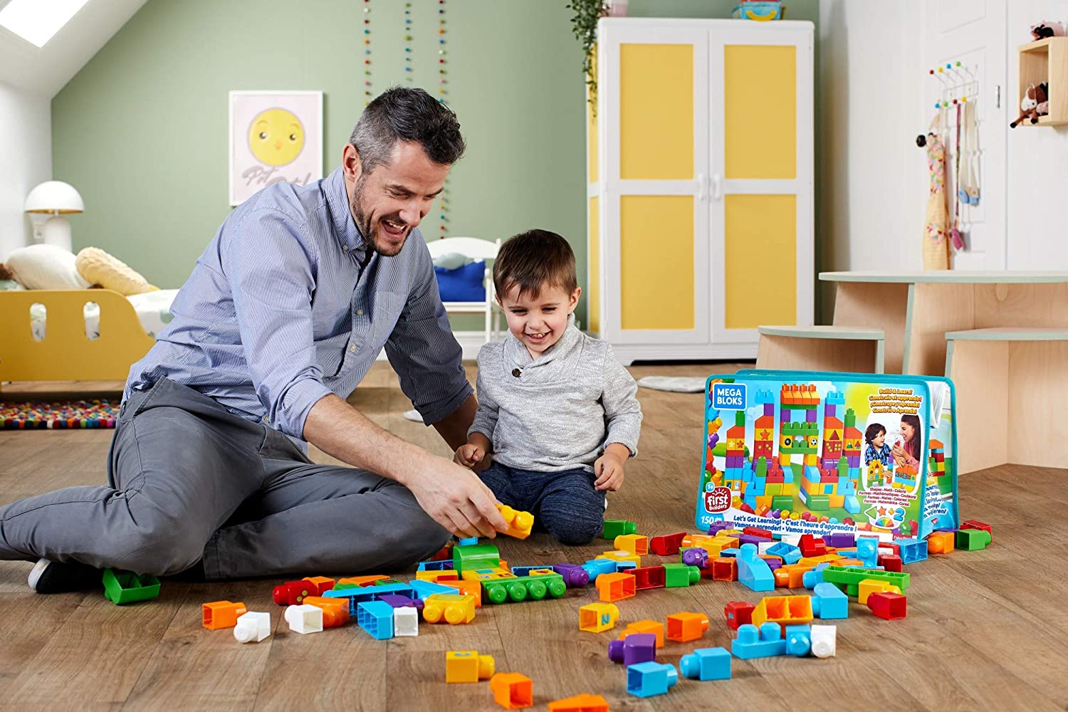 Fisher-Price Mega Bloks Lets Get Learning Bag 150 Pieces FVJ49 - Image 6