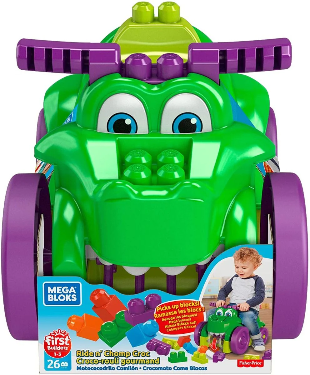 Fisher-Price Mega Bloks Ride n Chomp Croc Ride-on GFG22 - Image 2