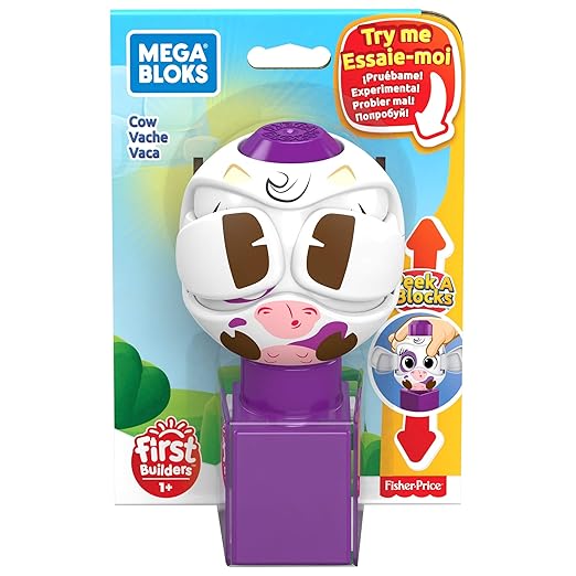 Fisher Price Peek-A-Blocks Mega Bloks Cow GKX47 - Image 2
