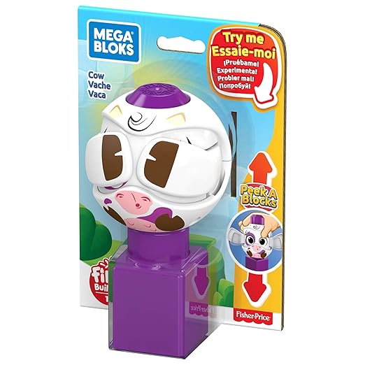 Fisher Price Peek-A-Blocks Mega Bloks Cow GKX47 - Image 3