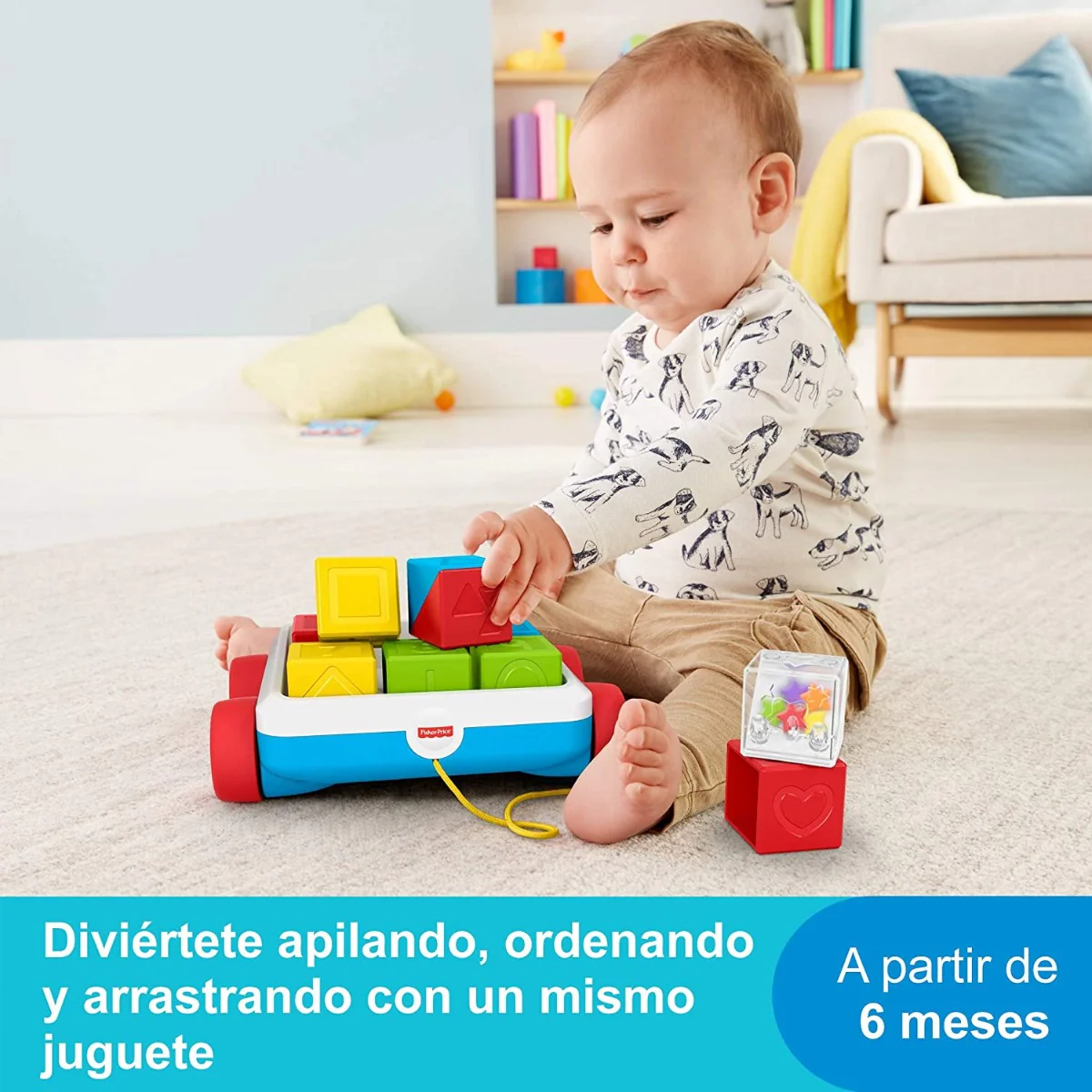 Fisher-Price Pull Along Activity Blocks GJW10 - Image 3