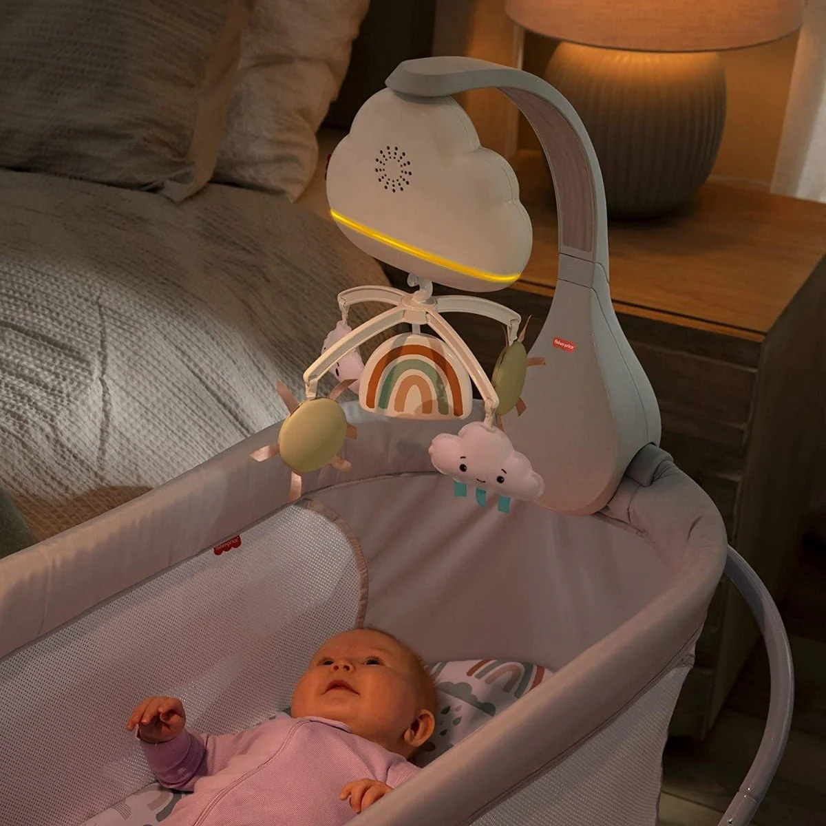 Fisher-Price Rainbow Showers Bassinet to Bedside Mobile HBP40 - Image 5