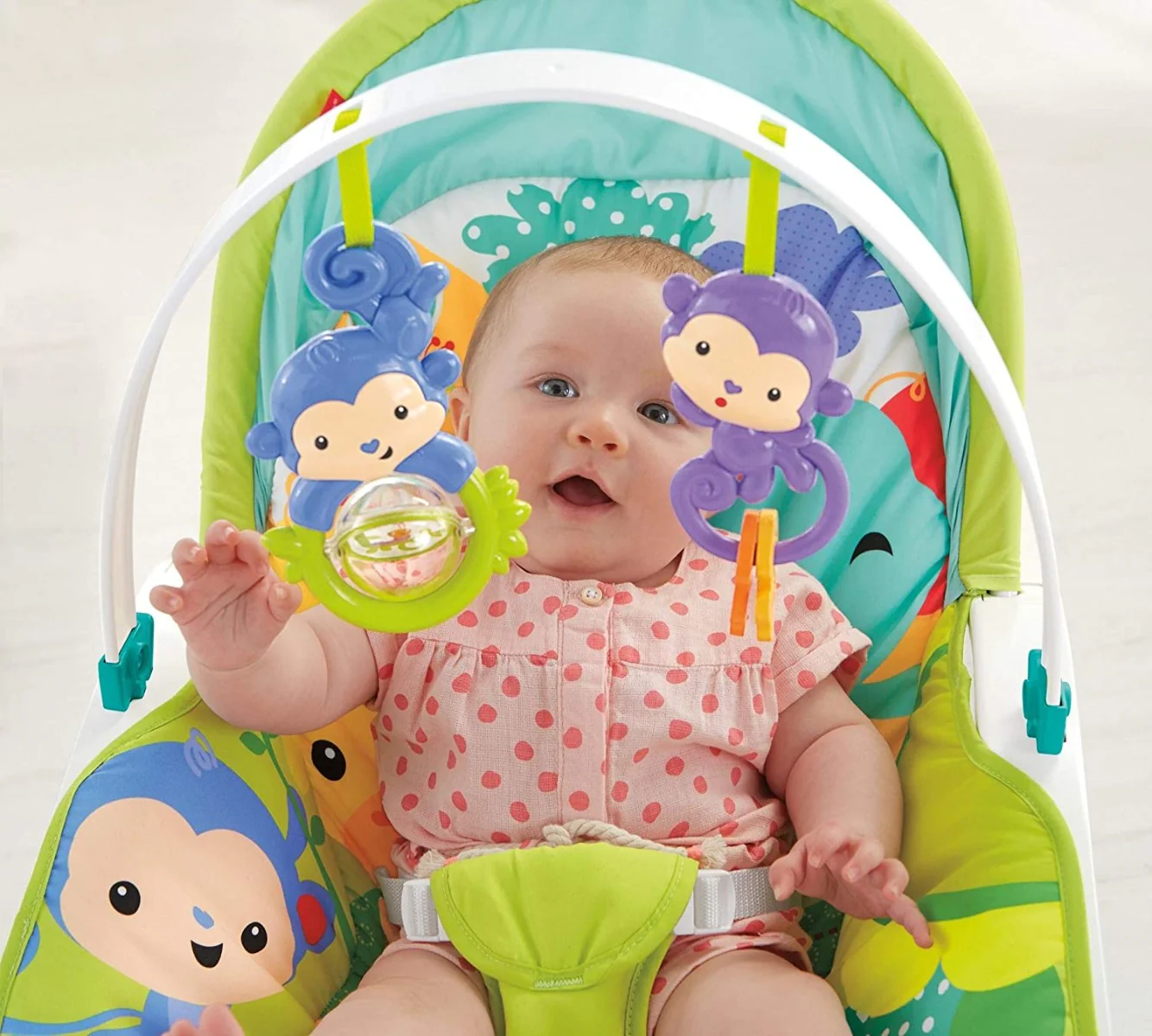 Fisher-Price Rainforest Friends Newborn To Toddler Portable Rocker CMR10 - Image 4