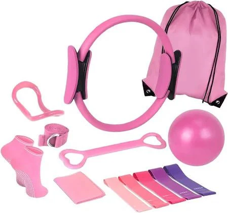 Fitness Set Pilates Ring/Yoga Ball/Resistance Band 8291