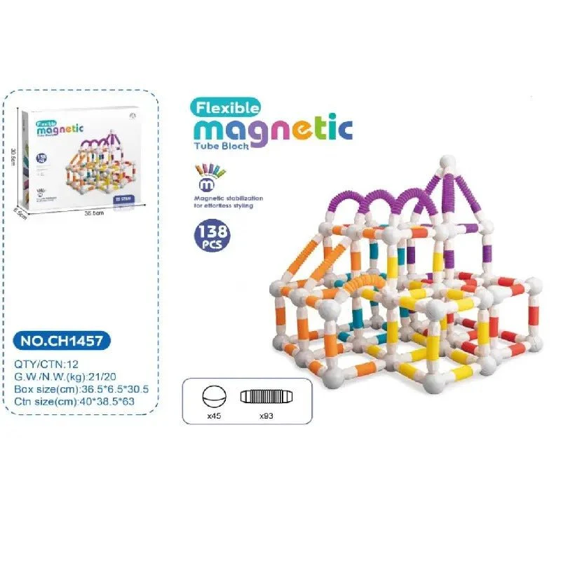 Flexible Magnetic Tube Block 108-Pcs CH1456 - Image 2