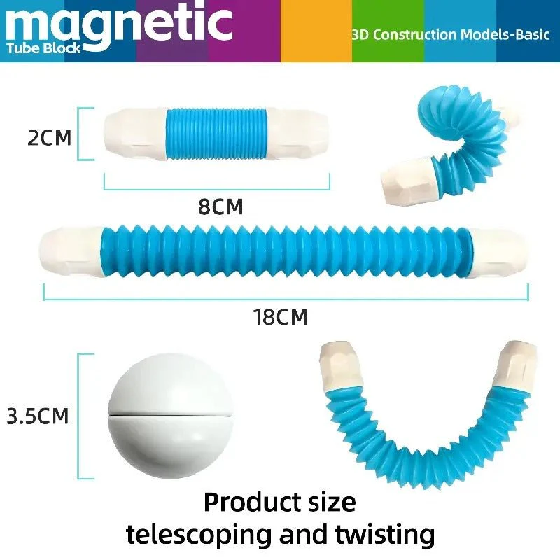 Flexible Magnetic Tube Block 138-Pcs CH1457 - Image 6