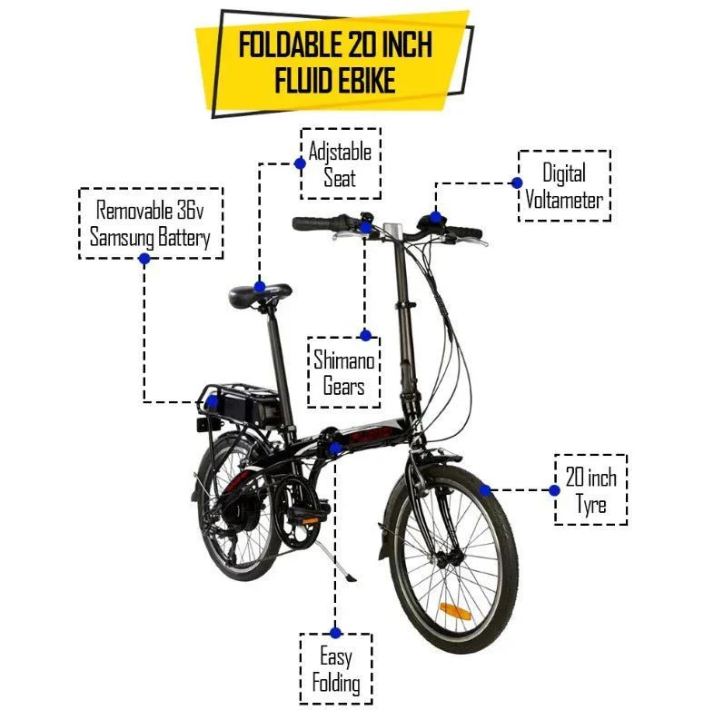 Fluid Bicycle 20 Alloy Black F18147 - Image 2