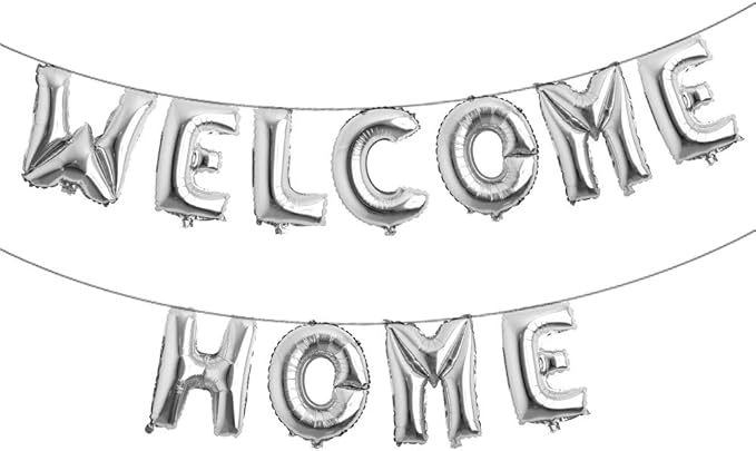 Foil Balloon Kit Welcome Home Silver Color 40-Cm 0866245