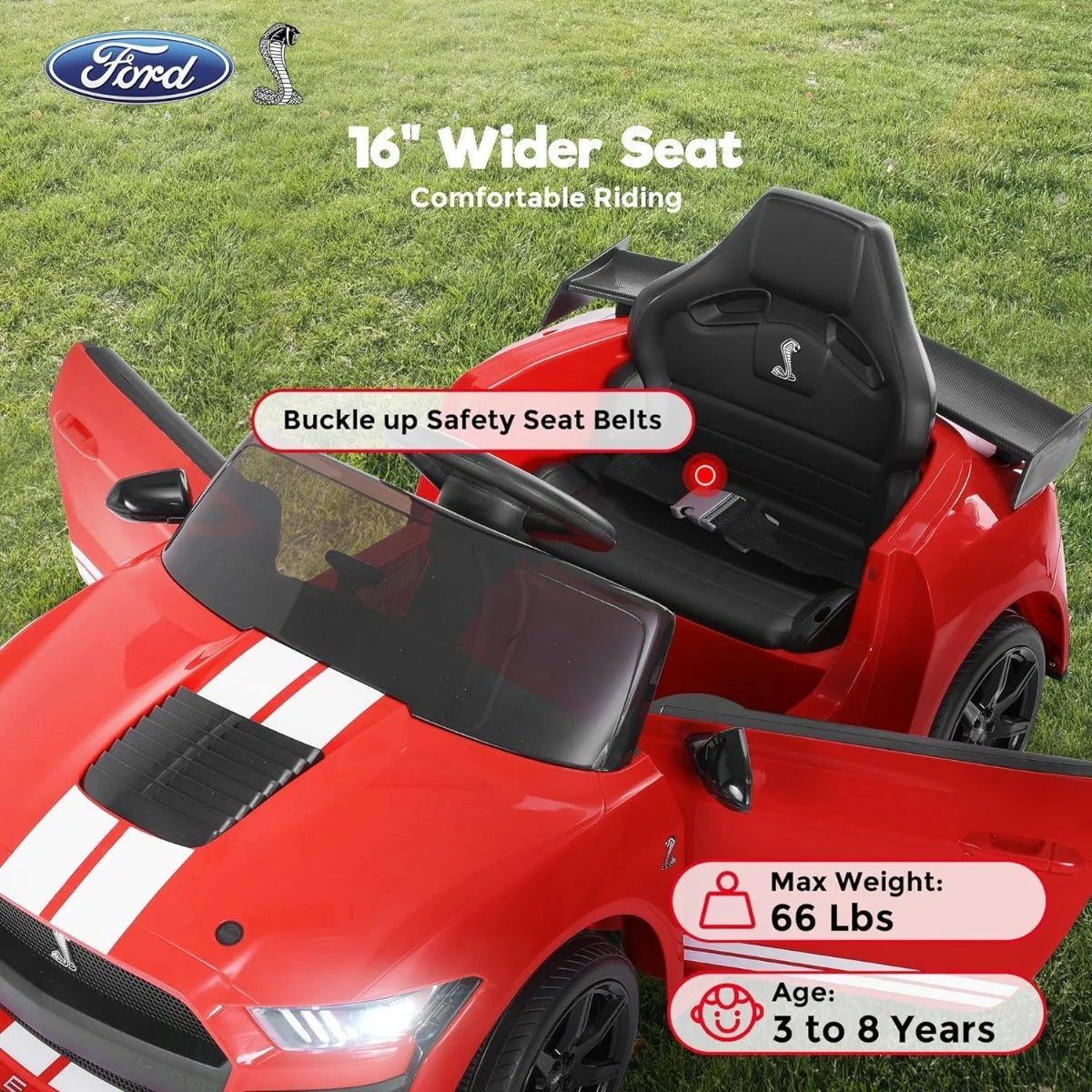 Ford Mustang Shelby 12V7AH Red 9969B - Image 6