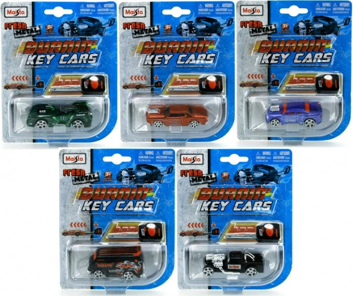 Fresh Metal Burnin Key Spring Loaded Cars 15101