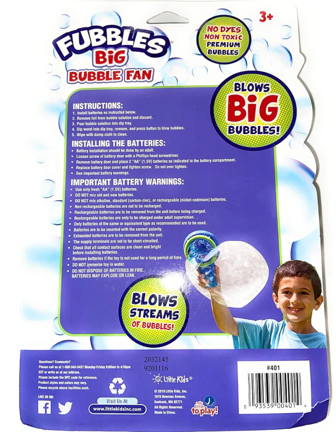 Fubbles Big Bubble Fan 118ml 401N - Image 2