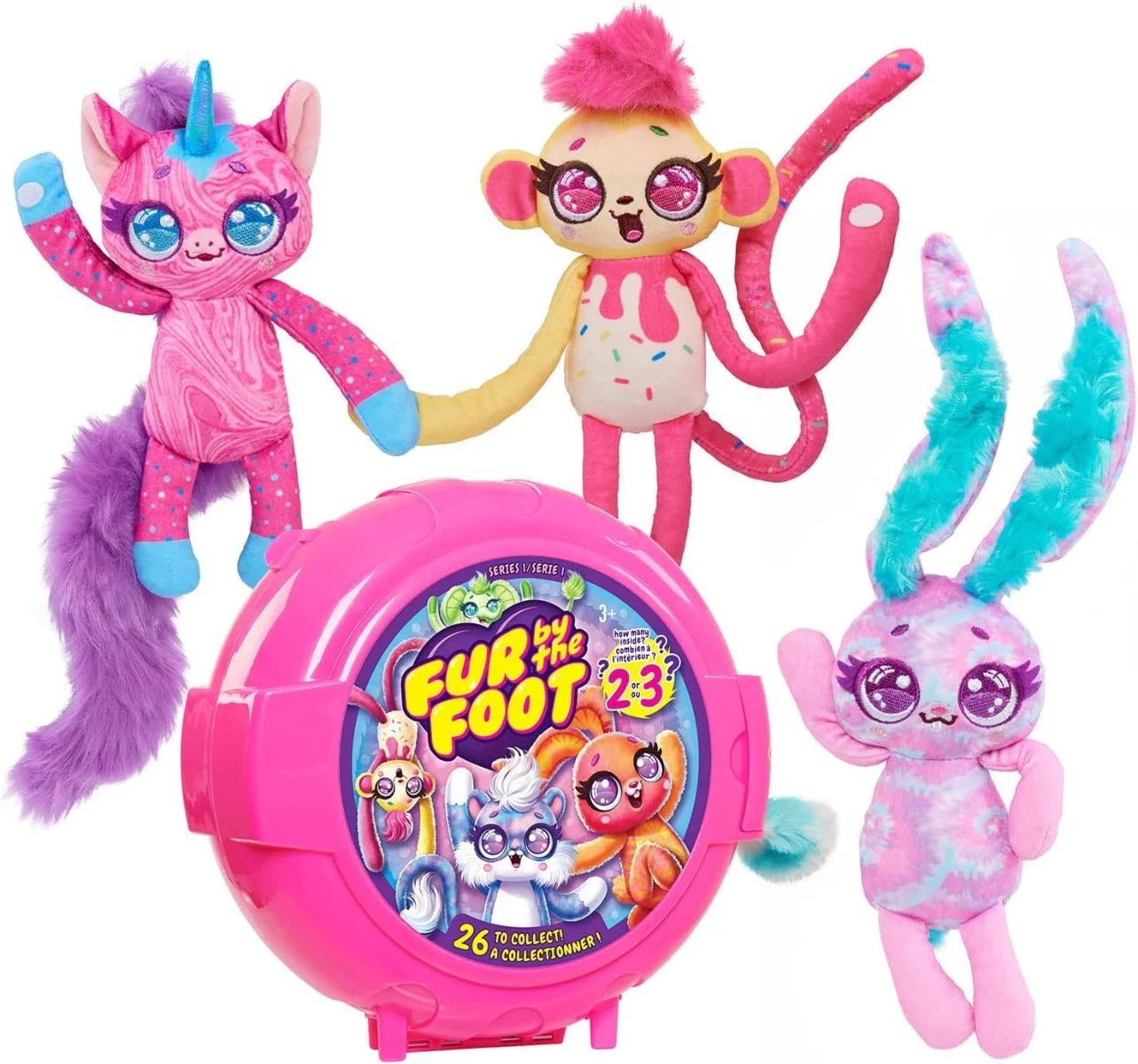 Fur By The Foot Bubblegum Besties Plush Stuffed Animals 58710