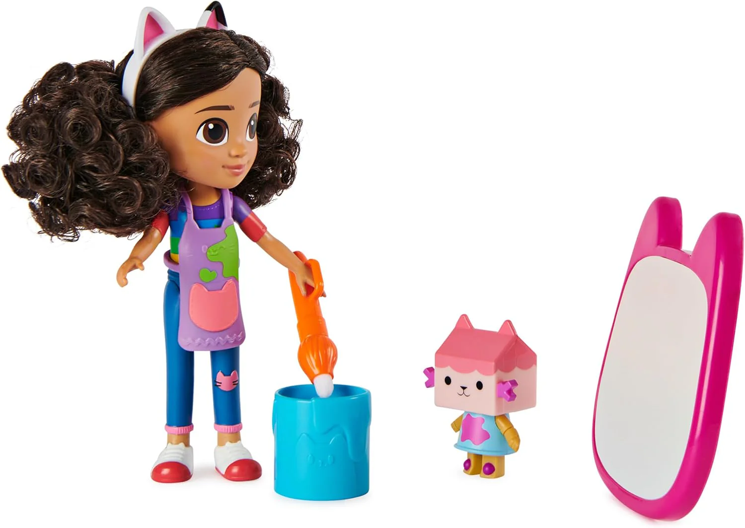 Gabby’s Dollhouse Deluxe Craft Doll Set – 8" Gabby Doll, Baby Box Cat, Magic Water Pad & Water Brush | Creative Art Playset for Kids Ages 3+ - Image 3