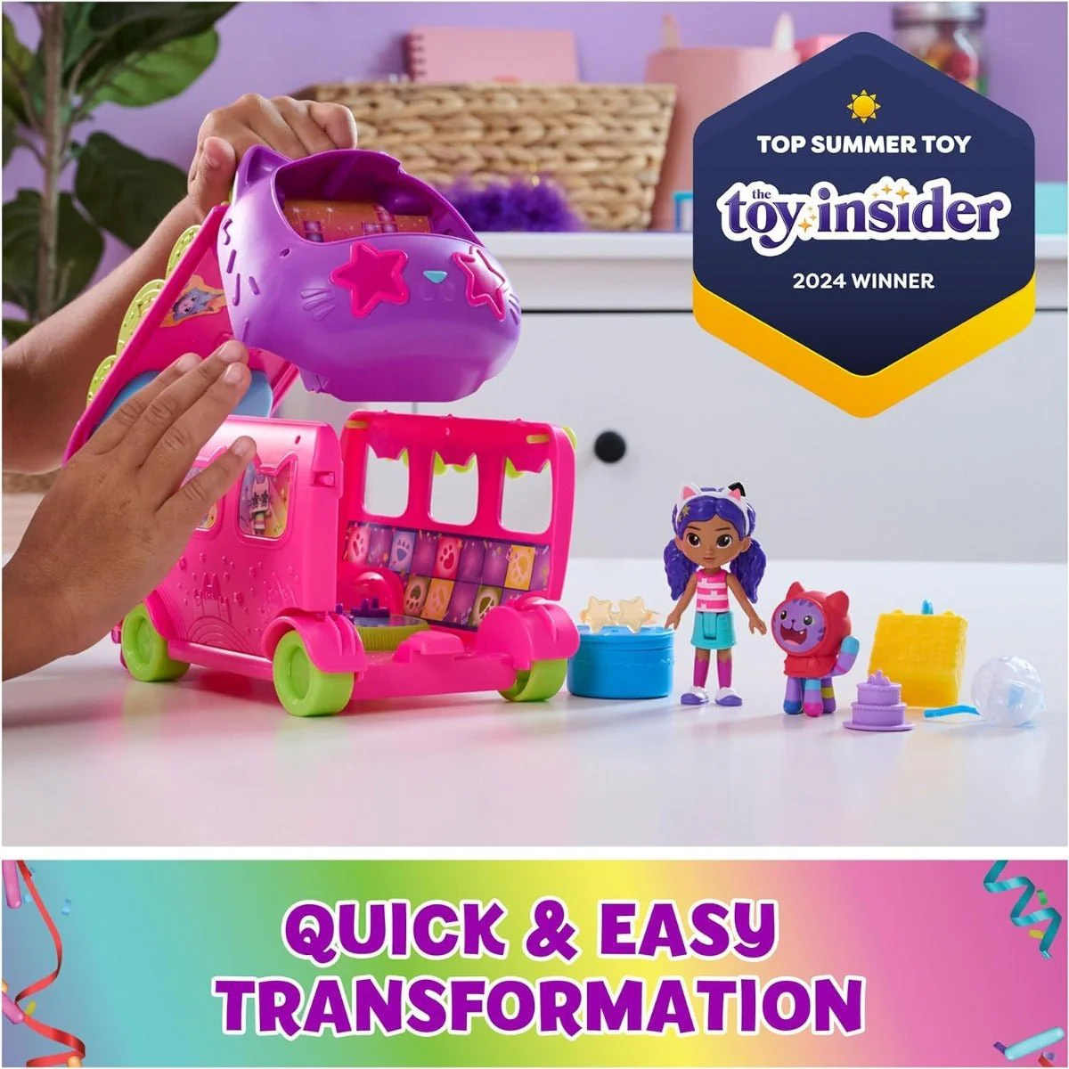 Gabby's Dollhouse Purrfect Party Bus Playset - Image 3