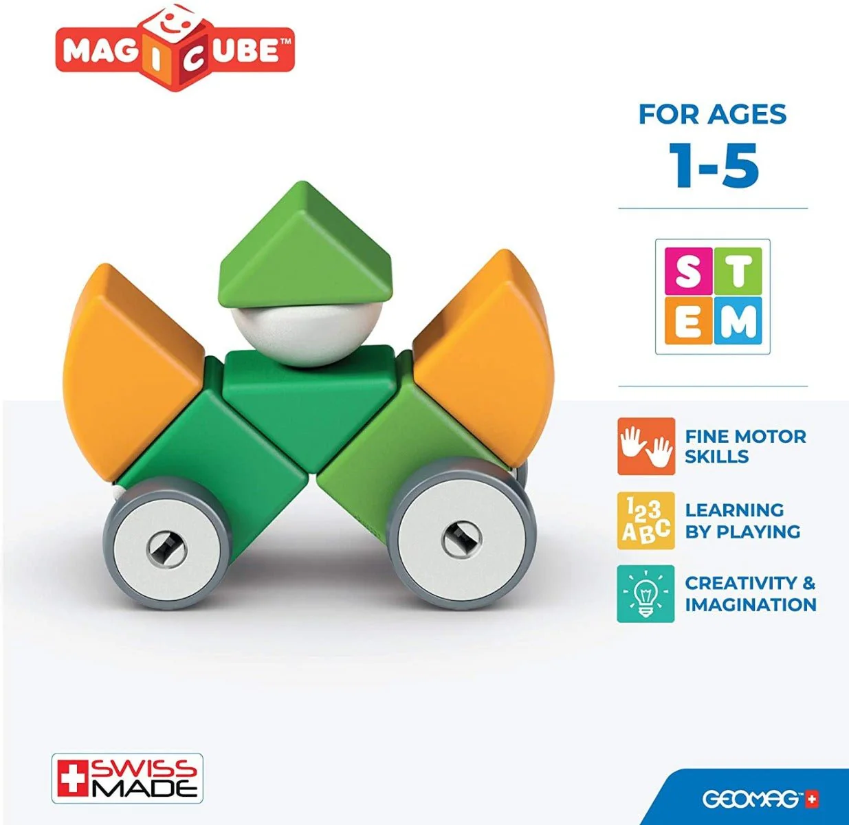 Geomag Magicube 4 Shapes Wheels 13pcs 00202 - Image 4