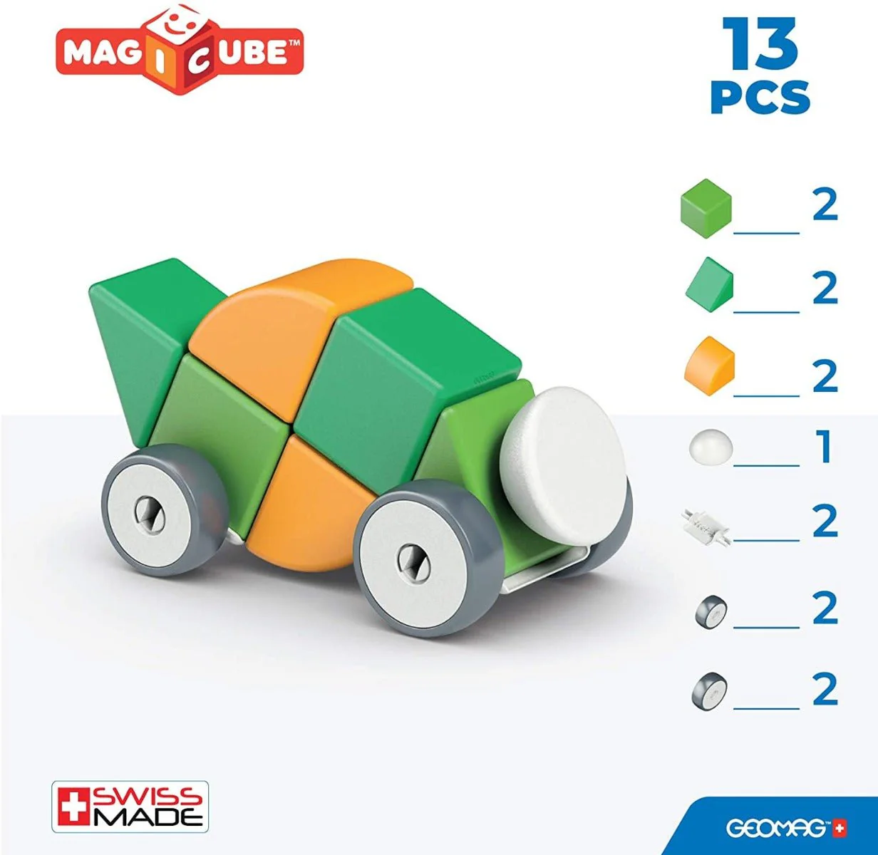 Geomag Magicube 4 Shapes Wheels 13pcs 00202 - Image 5