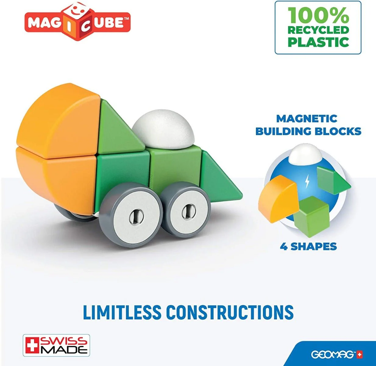 Geomag Magicube 4 Shapes Wheels 13pcs 00202 - Image 6