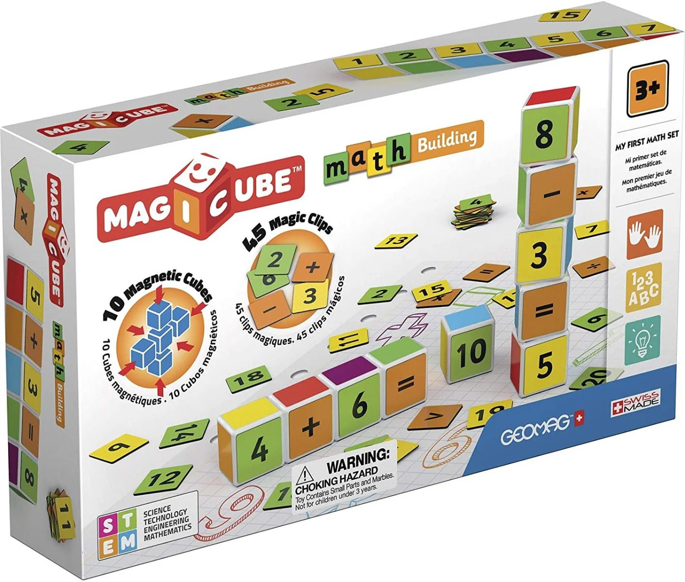 Geomag Magicubes Math Building and Clips 55pcs 00082