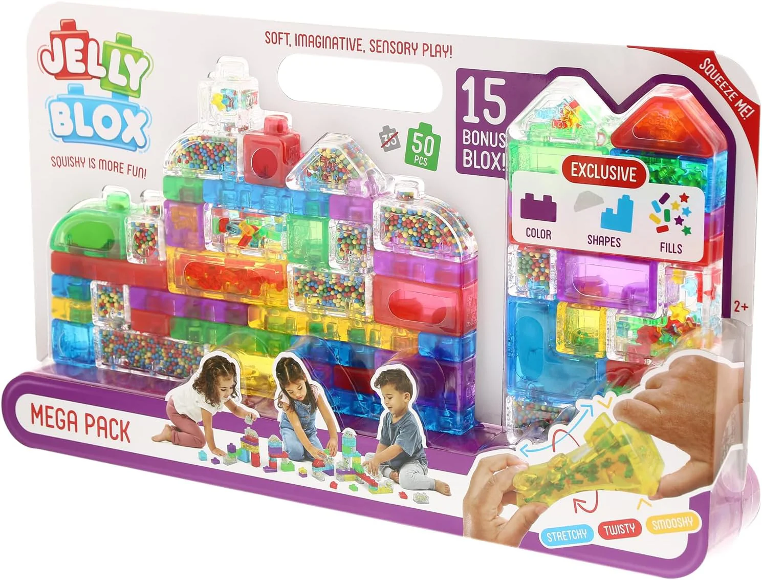 Goliath Jelly Blox Mega Set – 50 Piece Sensory Building Blocks
