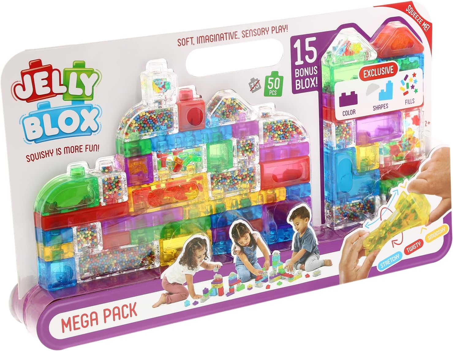 Goliath Jelly Blox Mega Set – 50 Piece Sensory Building Blocks - Image 2