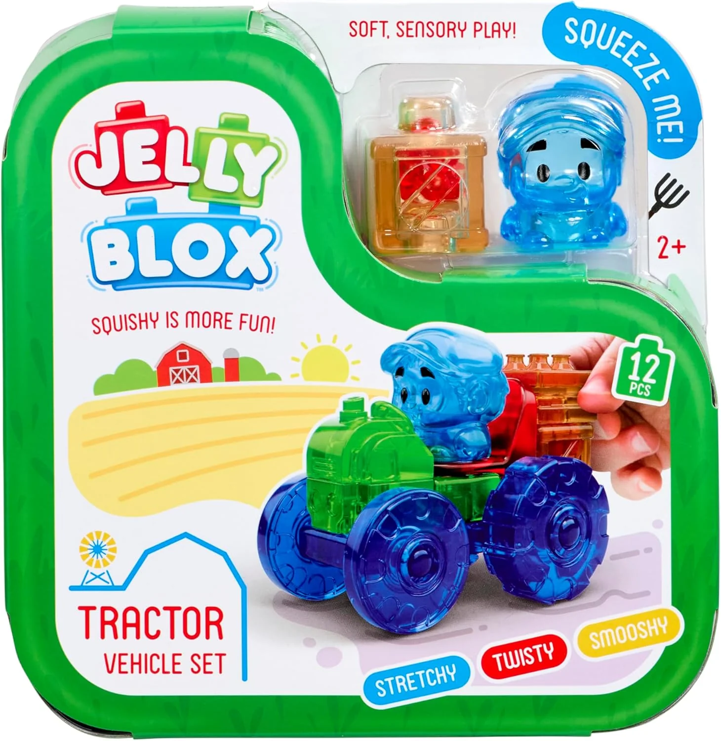 Goliath Jelly Blox Tractor Set – 12 Piece Sensory Building Blocks - Image 2