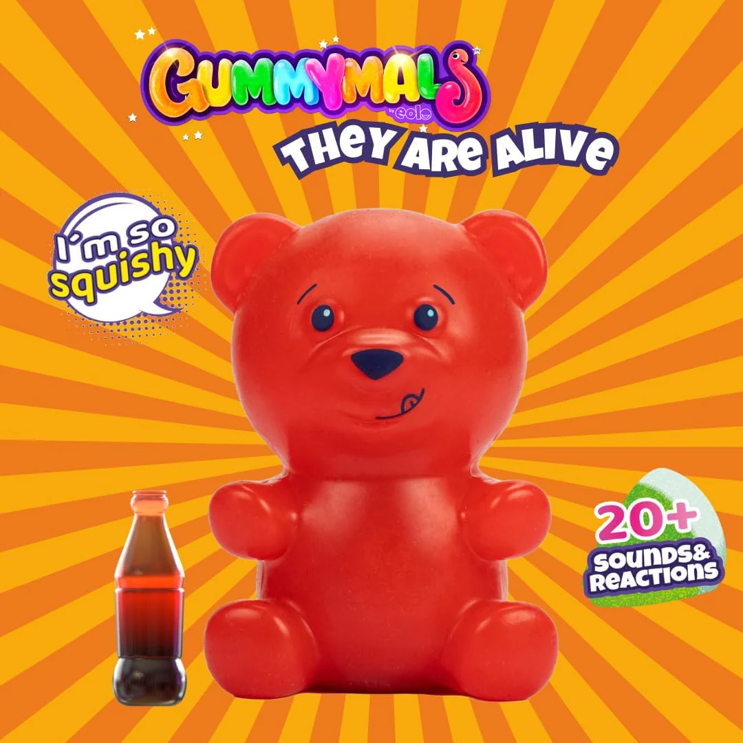 Gummymals Rubbery Squeezable Gummy Bear Shape Red - Image 7