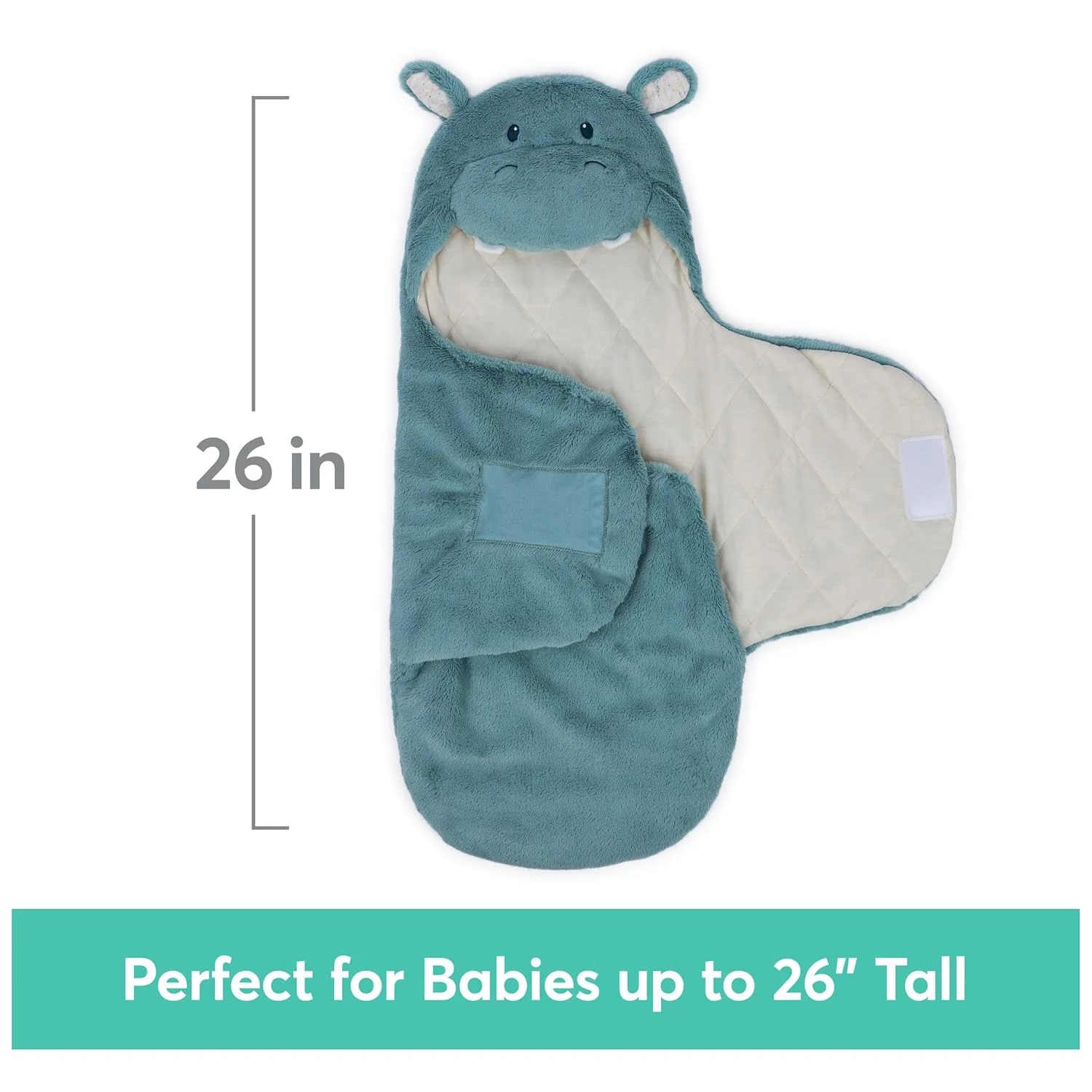 Gund Oh So Snuggly Blanket Wrap Hippo 6066059 - Image 6