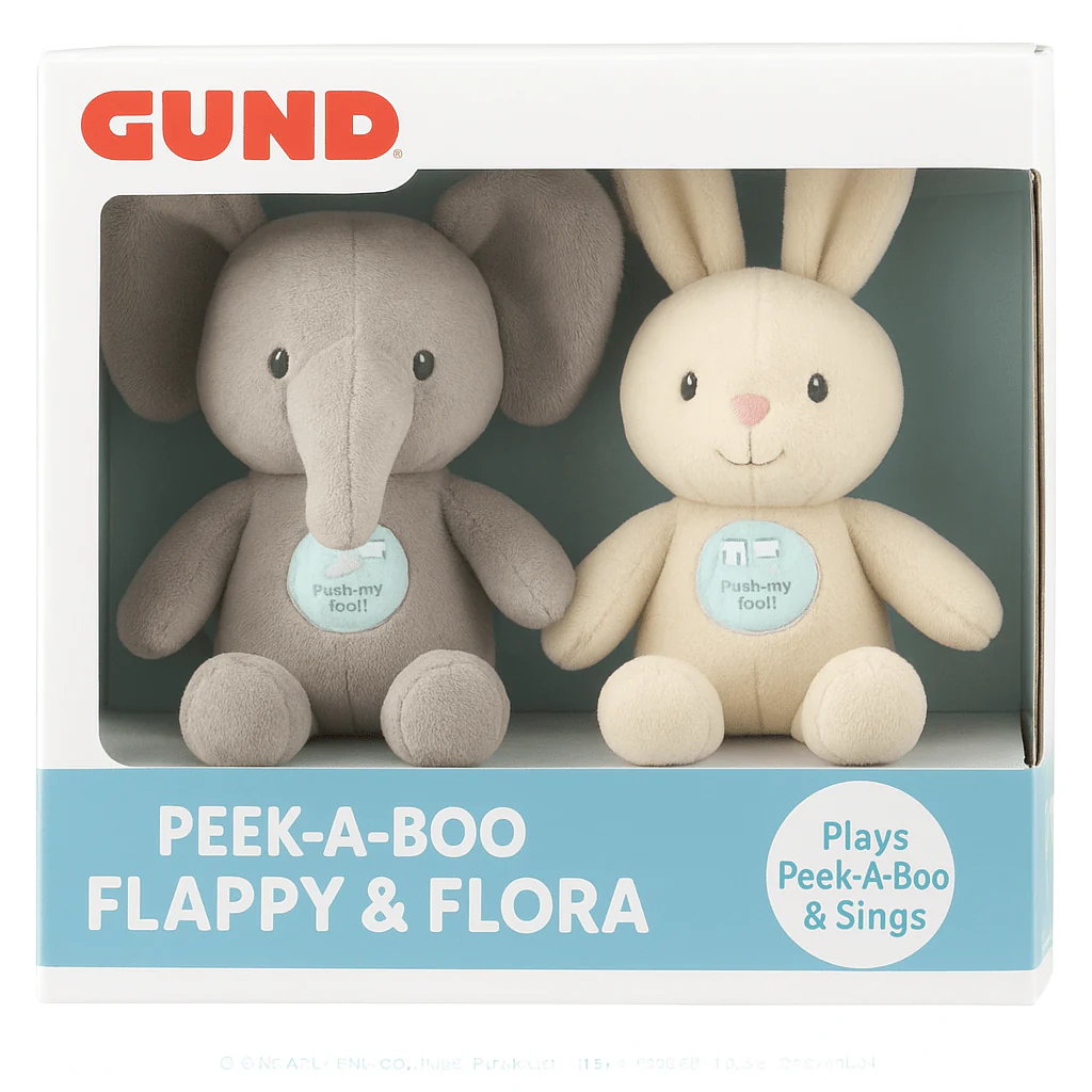 Gund Peek-A-Boo Flappy & Flora Asstd.6073995