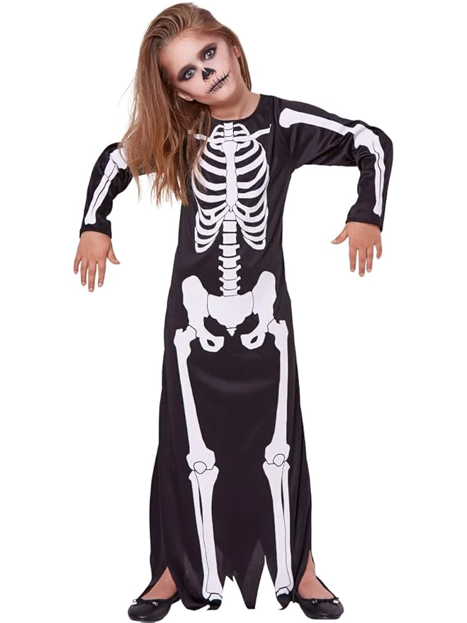 Halloween Costume Skeleton Dress Girl Large 84612-L