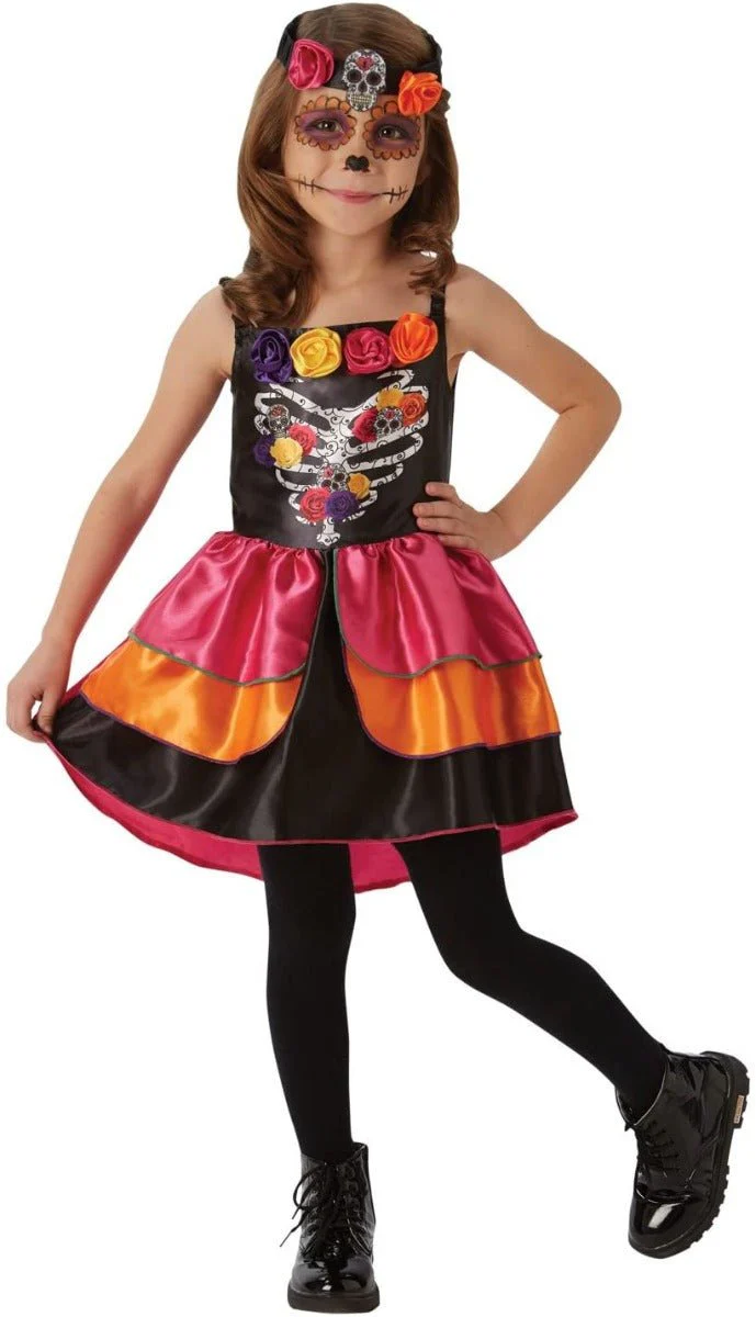 Halloween Sugar Skull Costume Girl Medium 630708