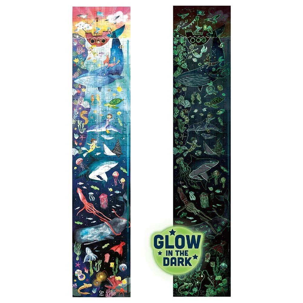 Hape 200pc Glow-in-the-Dark Ocean Life Puzzle (150 x 300cm) - Image 4