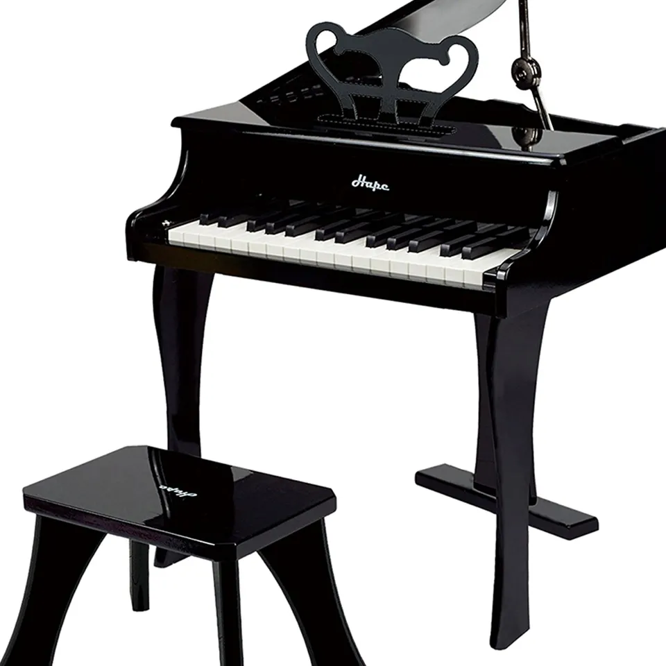 Hape 30-key Happy Wooden Grand Musical Piano Black - Image 3