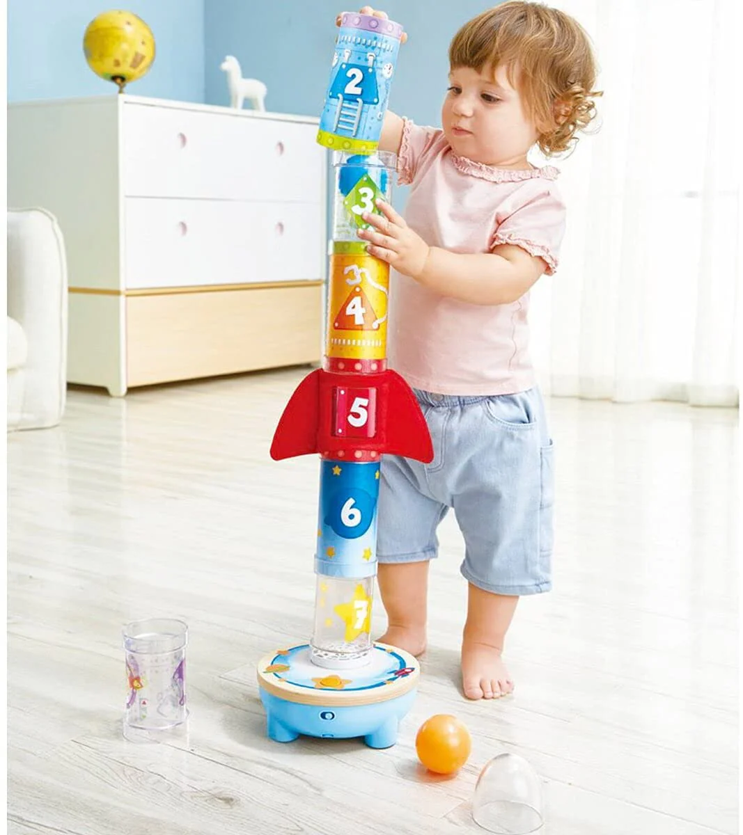 Hape Air-Powered Rocket Ball Air Stacker - Image 2