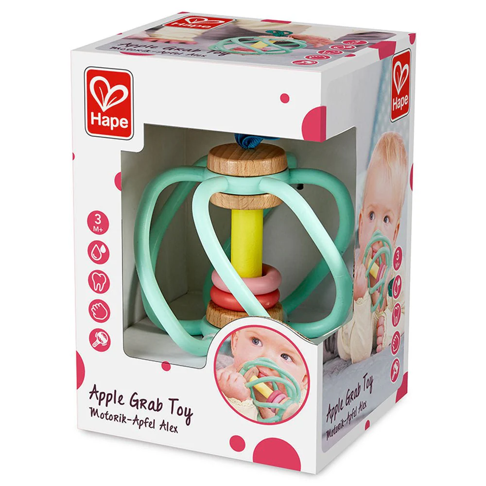 Hape Apple Grab Teether Baby Toy