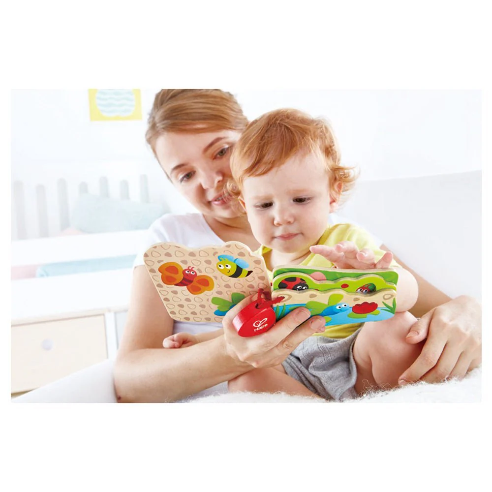 Hape Baby's Bug-Themed Educational Wooden Book - Image 2