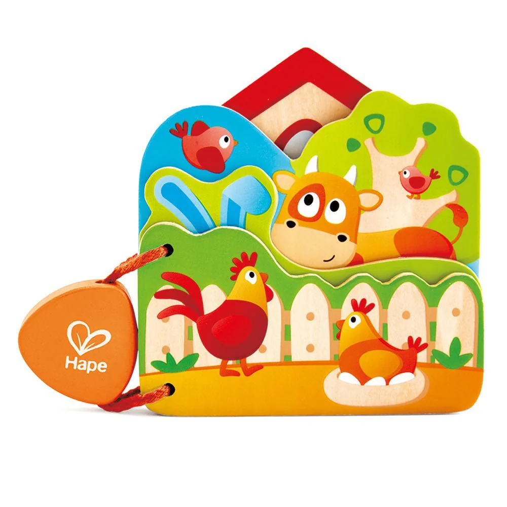 Hape Baby's Farm-Themed Educational Wooden Book