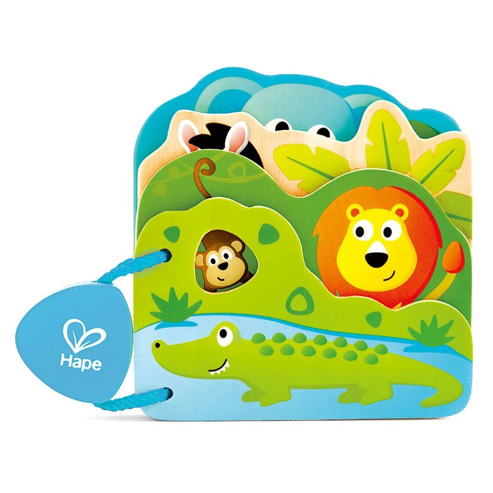 Hape Baby's Wild Animal-Themed Educational Wooden Book