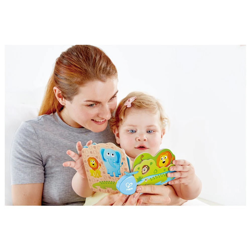 Hape Baby's Wild Animal-Themed Educational Wooden Book - Image 3