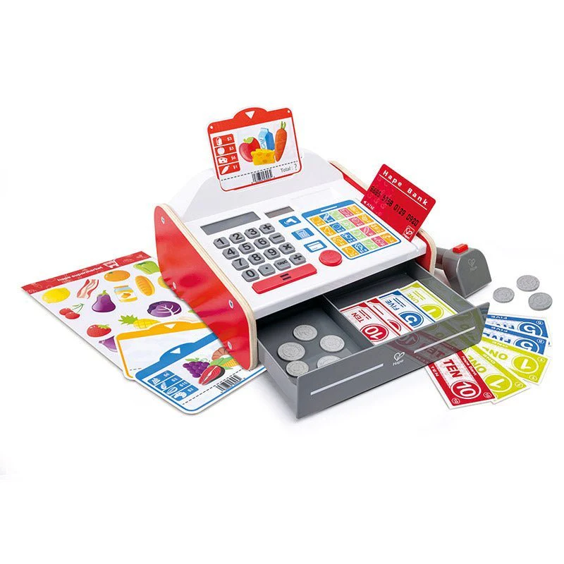 Hape Beep ’n’ Buy Toy Cash Register Kitchen Playset