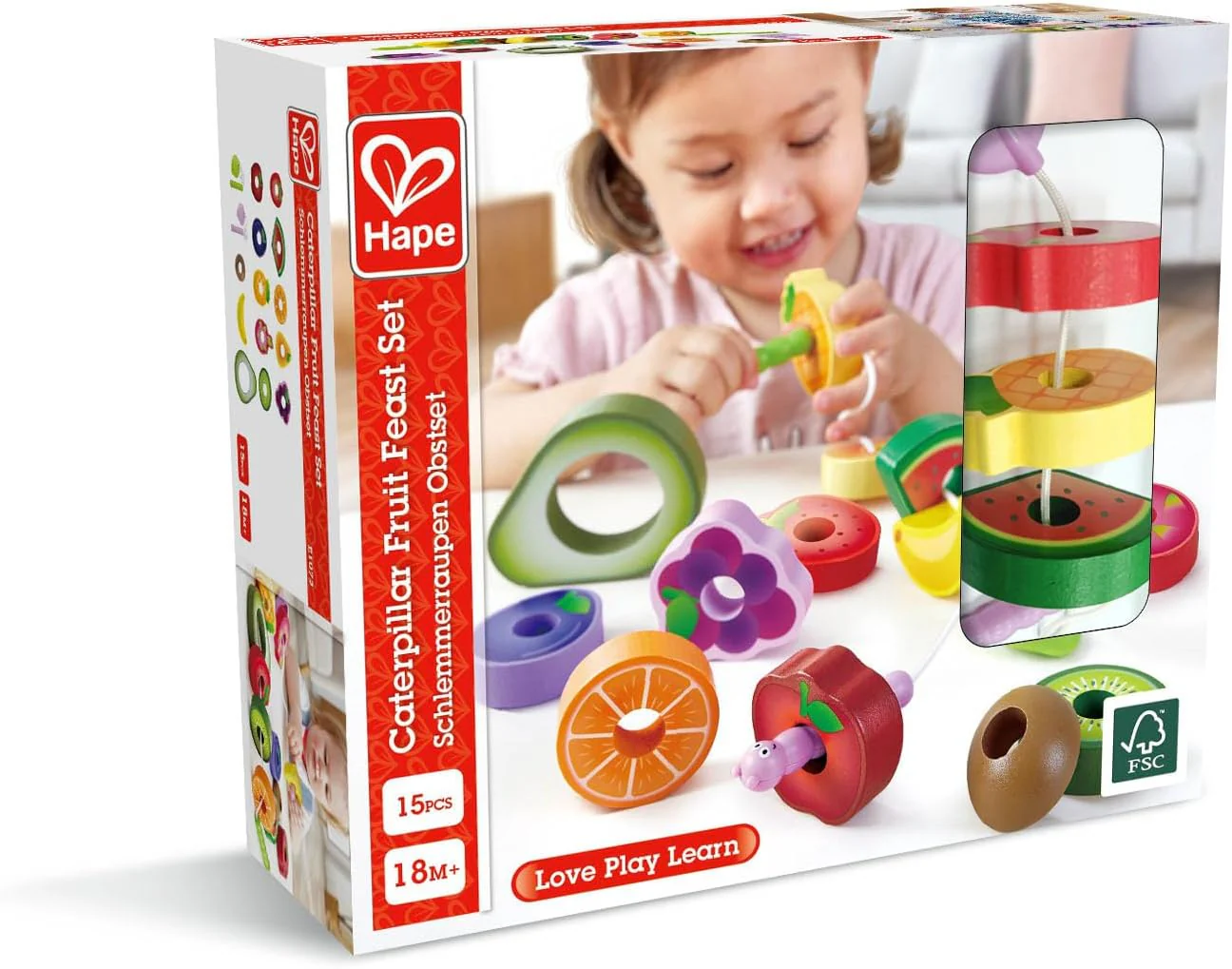 Hape Caterpillar Fruit Feast Set E1072 - Image 3