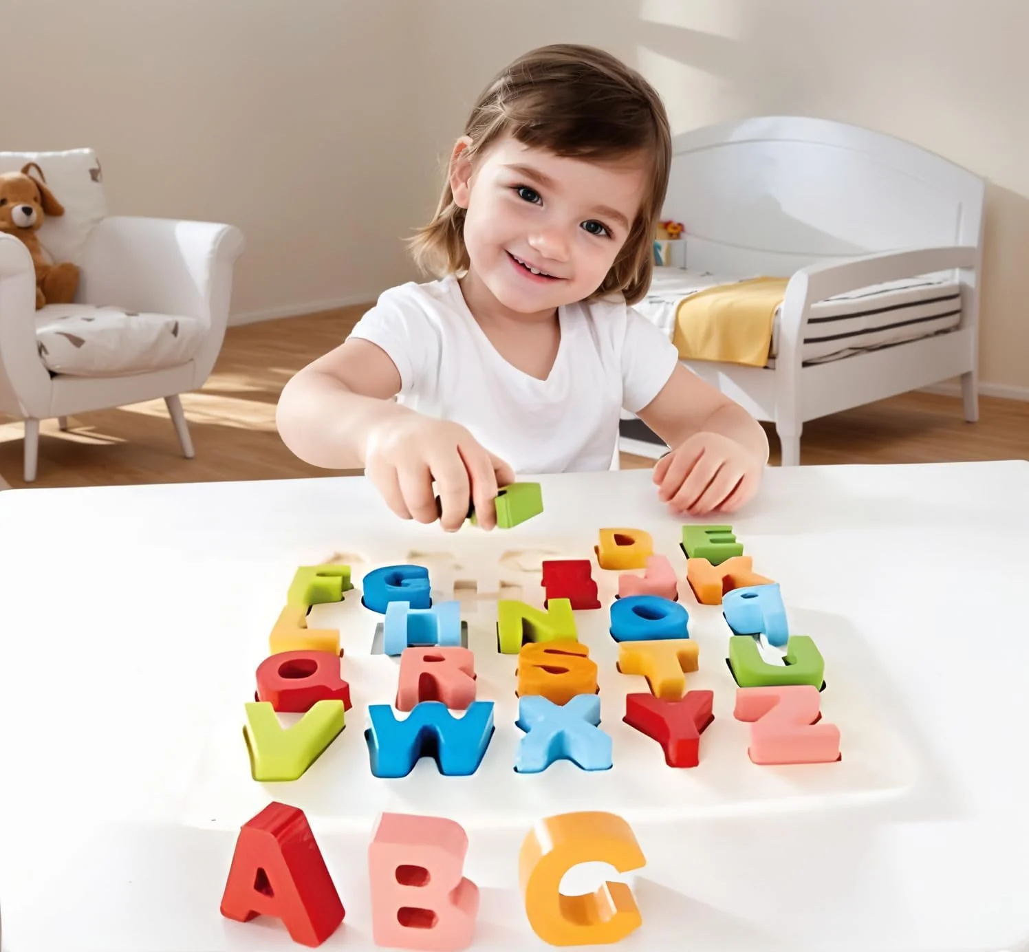 Hape Chunky Alphabet Puzzle E1551 - Image 4