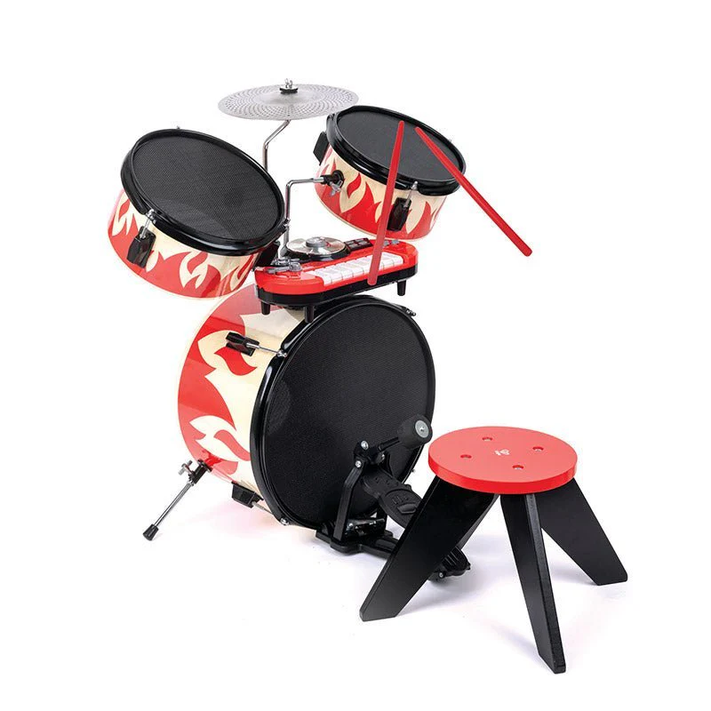 Hape Cool Beats Drums and Piano Keyboard Musical Instrument Set