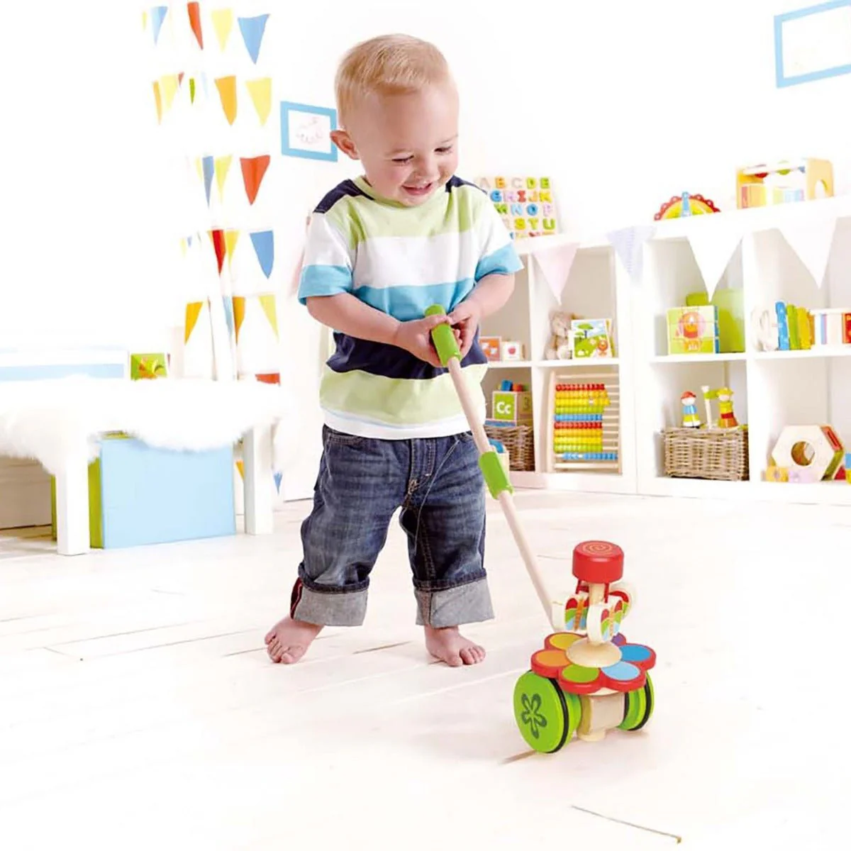 Hape Dancing Butterflies Push & Pull Toy E0341 - Image 2