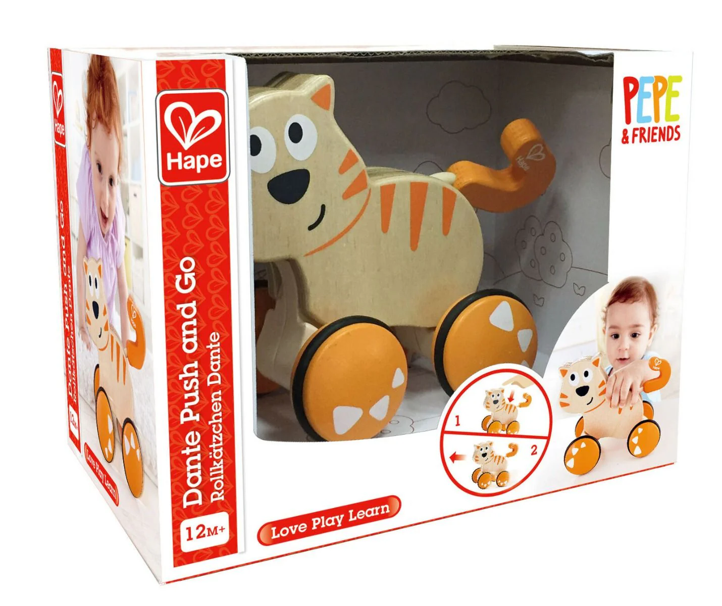 Hape Dante Push And Go Wooden Pull Along Toy - Image 4