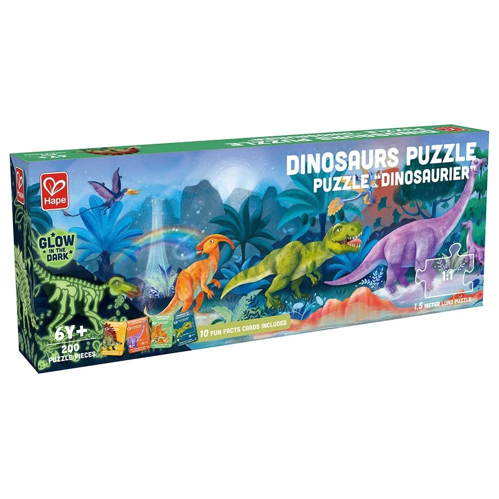Hape Dinosaur Puzzle Glow in the Dark 1.5m 200pcs E1632