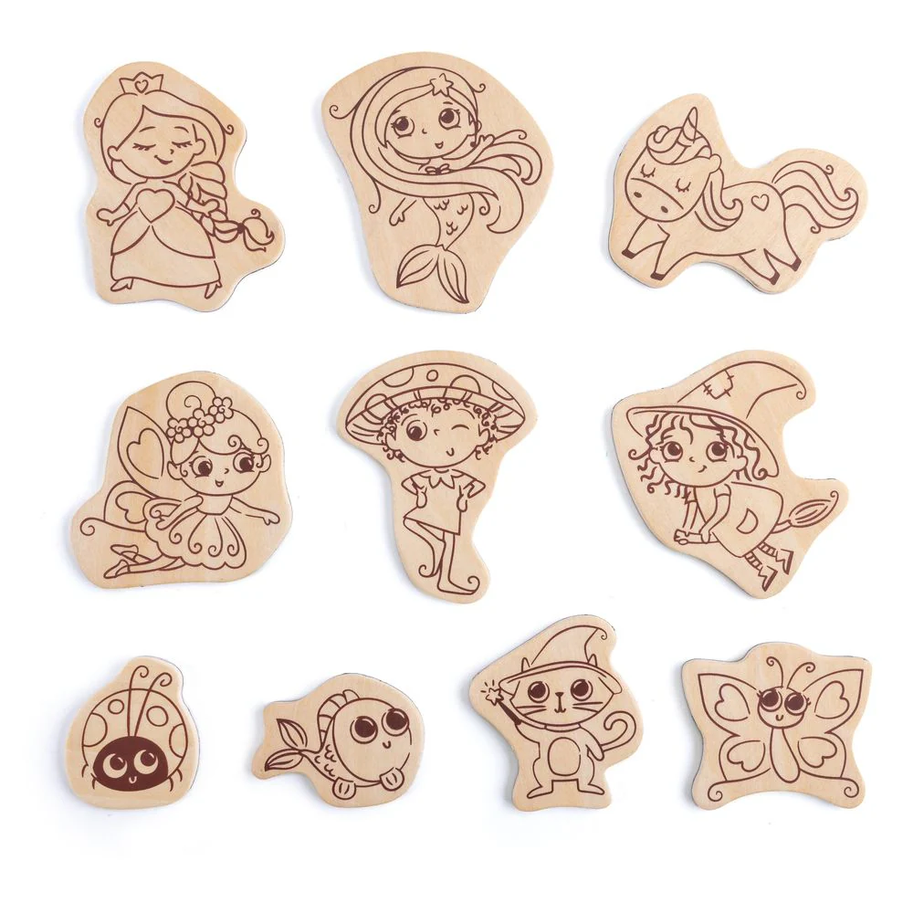 Hape DIY Magic Friends Art & Craft Set w/ Wooden Magnets - Image 4