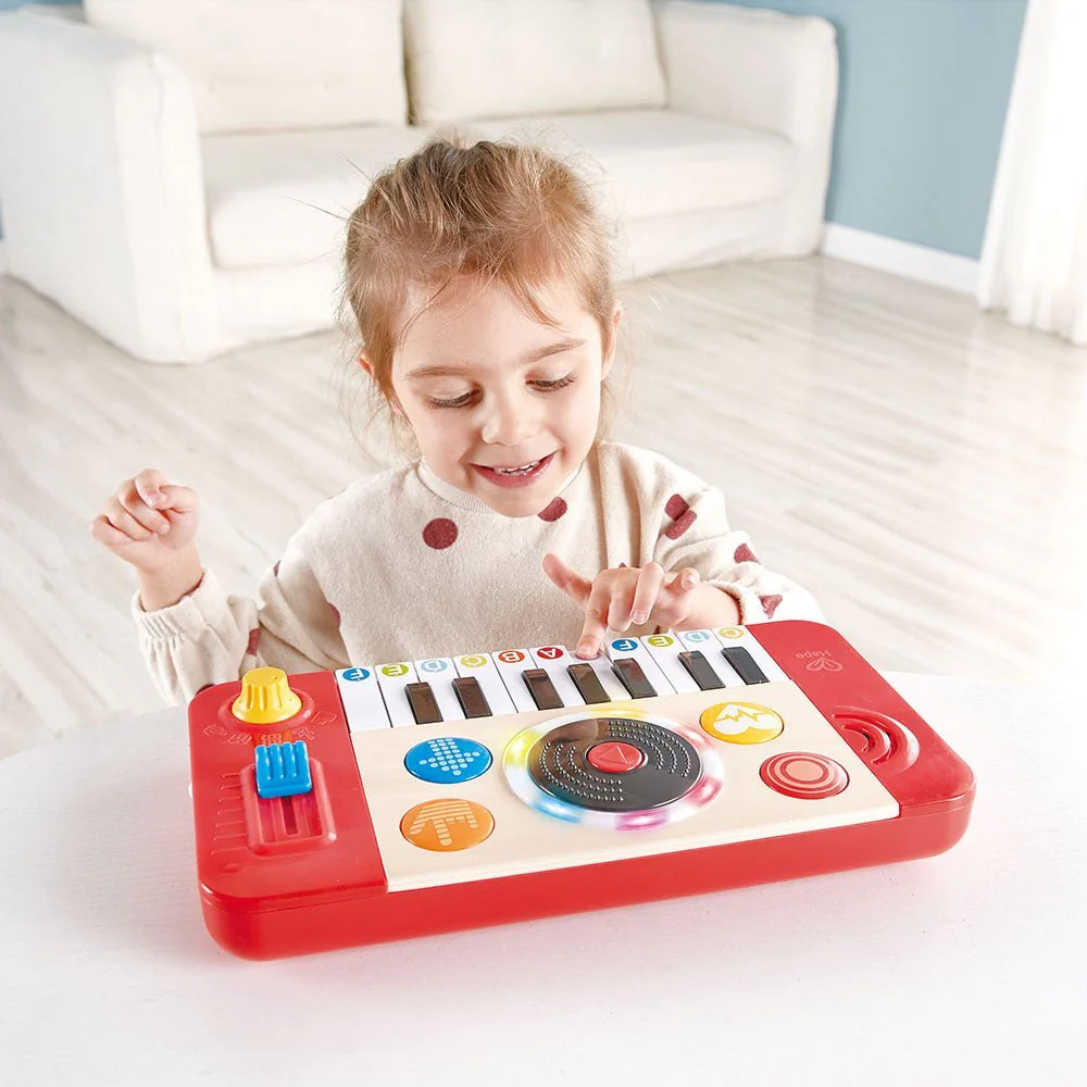 Hape DJ Mix & Spin Studio With Light and Sound Playset - Image 6